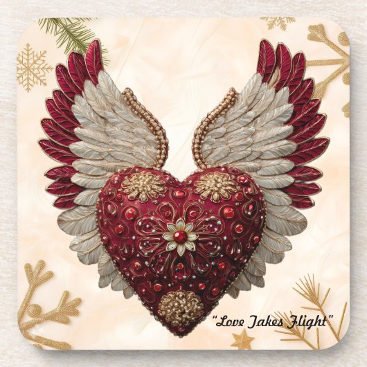 "Timeless Love Wings" Getränkeuntersetzer (Vorderseite)