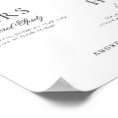 Timeless Luxe Script Elegant Signature Drinks Sign Poster (Ecke)