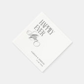 Timeless Luxe Script Happily Ever After Party Serviette (Ecke)
