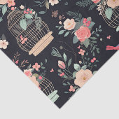 Timeless Midnight Birdcage Antiquitätendekoupage Seidenpapier (Ausschnitt)