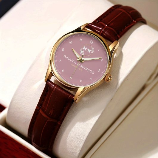 Timeless Minimalist Couple’s Customizable Design Armbanduhr