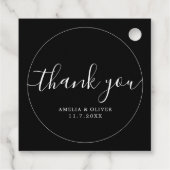 Timeless Modern Minimalist Wedding | Thank You Geschenkanhänger (Rückseite)