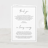 Timeless Monogram Black and White Elegante Wedding Programm (Rückseite)