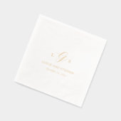 Timeless Monogram Elegant Wedding Servietten Mit Folie (Links)