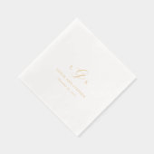Timeless Monogram Elegant Wedding Servietten Mit Folie (Rechts)