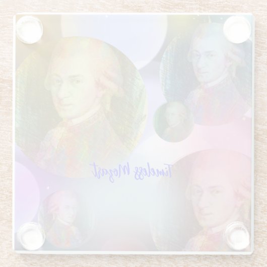 Timeless Mozart Music Glasuntersetzer (Rückseite)