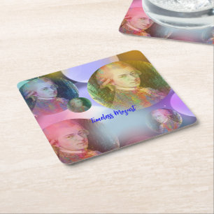 Timeless Mozart Music Rechteckiger Pappuntersetzer