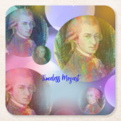 Timeless Mozart Music Rechteckiger Pappuntersetzer (Vorderseite)