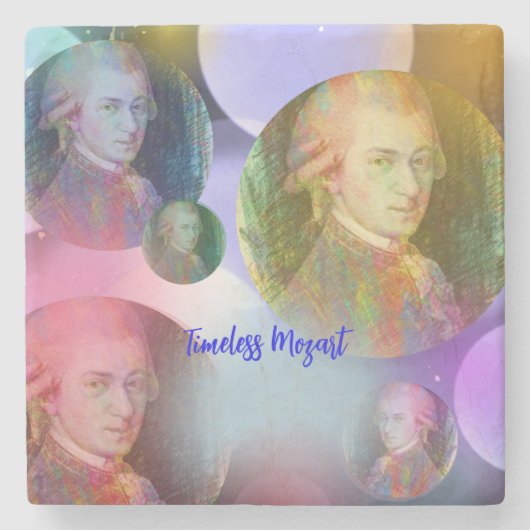 Timeless Mozart Music Steinuntersetzer (Vorderseite)