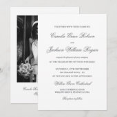 Timeless Old Money Black and White Wedding Invitat Einladung (Vorne/Hinten)