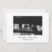 Timeless Old Money Black and White Wedding Invitat Einladung (Rückseite)