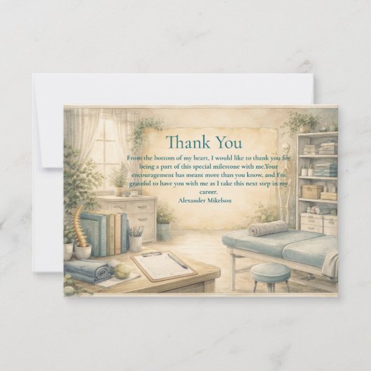 Timeless Physical Therapy Graduate Dankeskarte (Vorderseite)