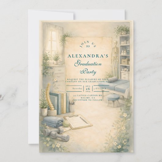 Timeless Physical Therapy Graduate Einladung (Vorderseite)