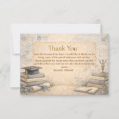 Timeless Psychology Graduation Dankeskarte (Vorderseite)