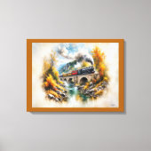 Timeless Railway Escape / Picturesque Fall Scenery Leinwanddruck (Vorderseite)