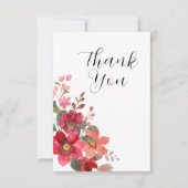 Timeless Red Wedding Dankeskarte (Vorderseite)