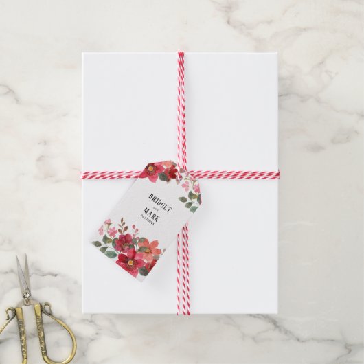 Timeless Red Wedding Geschenkanhänger (Mit Garn)