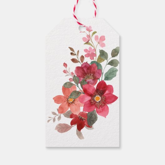 Timeless Red Wedding Geschenkanhänger (Rückseite)