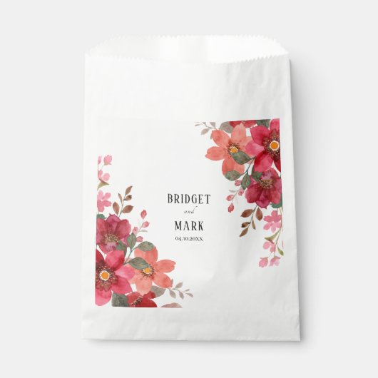 Timeless Red Wedding Geschenktütchen (Vorderseite)