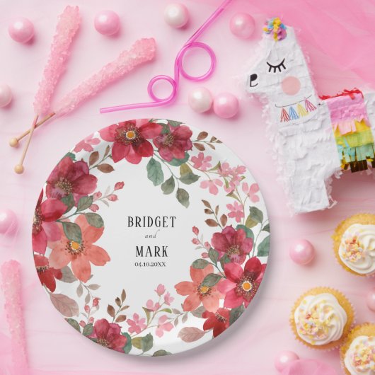 Timeless Red Wedding Pappteller (Party)