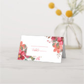 Timeless Red Wedding Platzkarte (Vorderseite)