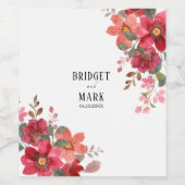 Timeless Red Wedding Weinetikett (Einzelnes Label)