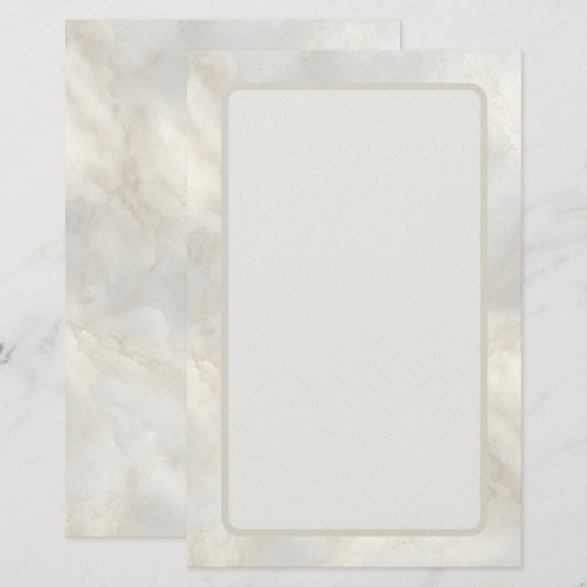 Timeless Refined Modern Luxury Marble Briefpapier (Vorne/Hinten)
