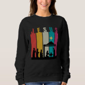 Timeless Reverence: Retro Christmas Sweatshirt (Vorderseite)