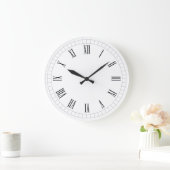 Timeless Roman Numeral Wall Clock Große Wanduhr (Zuhause)