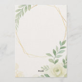 Timeless Romance Elegant Wedding Invitation Einladung (Rückseite)