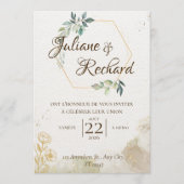 Timeless Romance Elegant Wedding Invitation Einladung (Vorderseite)