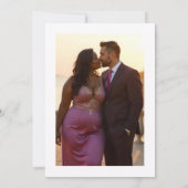 Timeless Romantic Purple Shades Flowers Arch Photo Einladung (Rückseite)