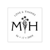 Timeless Romantic Stylish Chic Wedding Wildflowers Gummistempel (Prägung)