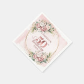 Timeless Rose Gold Dusty Pink 50th Birthday Party  Serviette (Ecke)
