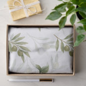 Timeless Sage Olive Wataercolor Chic  Seidenpapier (Geschenk)