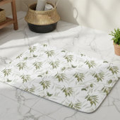 Timeless Sage Olive Watercolor Chic  Badematte