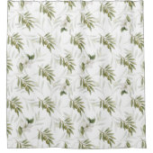 Timeless Sage Olive Watercolor Chic Duschvorhang (Vorderseite)
