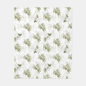 Timeless Sage Olive Watercolor Chic  Fleecedecke (Vorderseite)