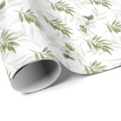 Timeless Sage Olive Watercolor Chic  Geschenkpapier (Rolleneckpunkt)