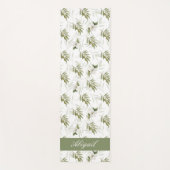 Timeless Sage Olive Watercolor Name  Yogamatte (Vorderseite)