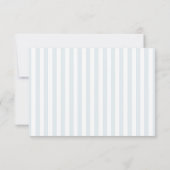 Timeless Script Coastal Blue Stripes Bridal Shower Dankeskarte (Rückseite)