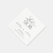 Timeless Script Our Love Story Wedding Engagement Serviette (Ecke)