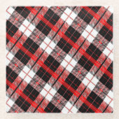 Timeless Tartan Plaid Red and Black  Glasuntersetzer (Vorderseite)