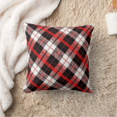 Timeless Tartan Plaid Red and Black Throw Cushion Kissen (Decke)