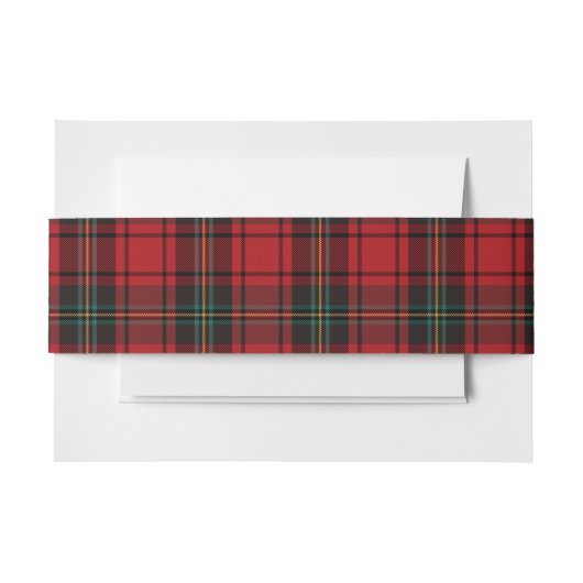 Timeless Tartan Plaid Red Black Ralph Christmas Einladungsbanderole (Vorderseite Beispiel)