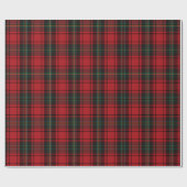 Timeless Tartan Plaid Red Black Ralph Christmas Geschenkpapier (Flach)