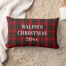 Timeless Tartan Plaid Red Black Ralph Christmas Lendenkissen