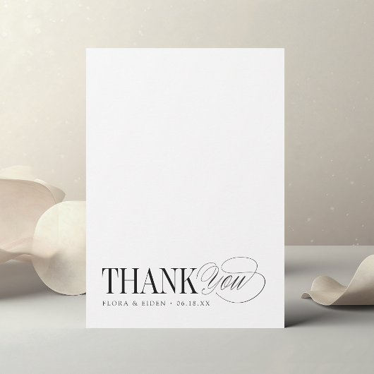 Timeless Thank You Personalized Stationery Mitteilungskarte