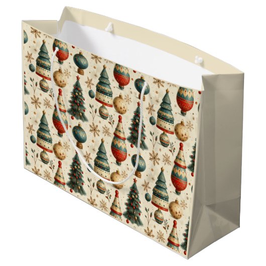 Timeless Tree Große Geschenktüte (Rückseite Schrägansicht)