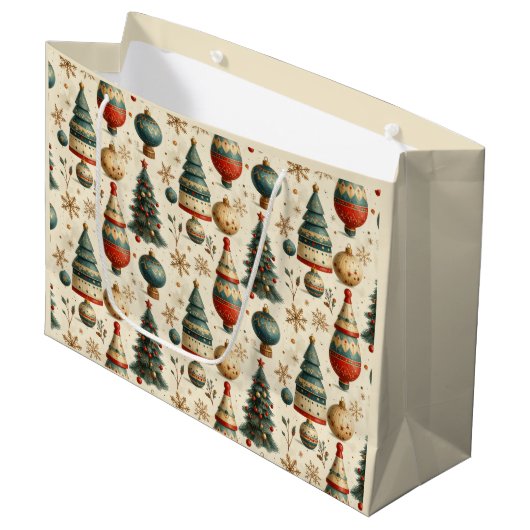 Timeless Tree Große Geschenktüte (Vorderseite Schrägansicht)